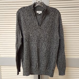 Croft & Barrow Mens Sweater 1/4 Zip Long Sleeve Grey Size S